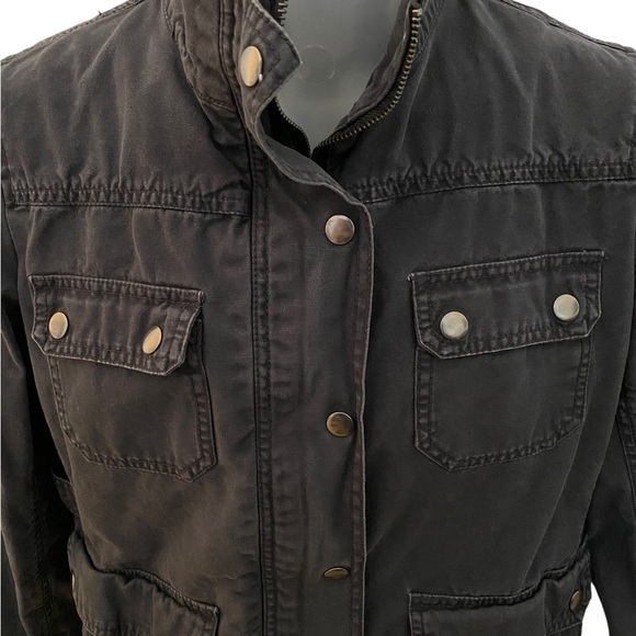 Kut from the KLOTH Gray Utility Full Zip Button Jacket Women M Medium - Picture 2 of 8